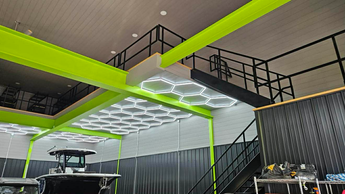 Commercial space ceiling and trim work
